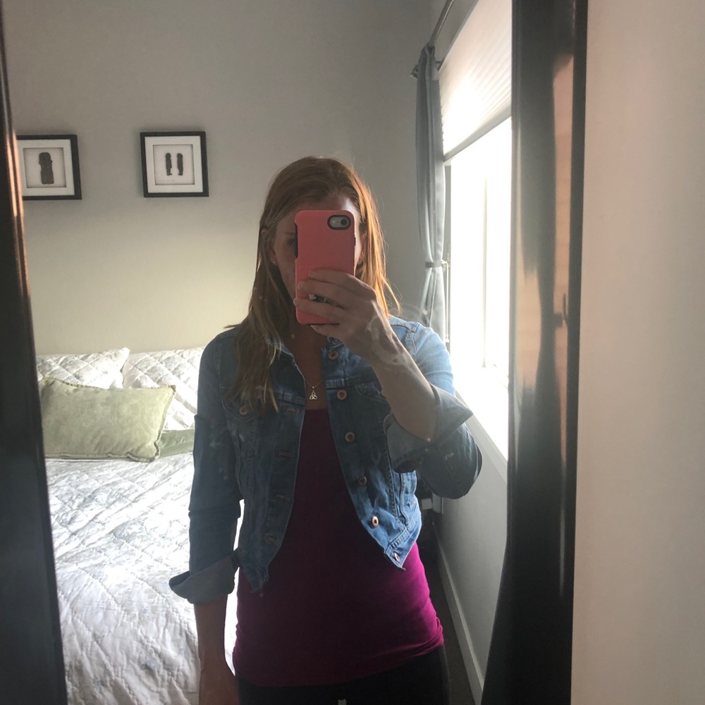 Cropped Denim Jacket - image 1